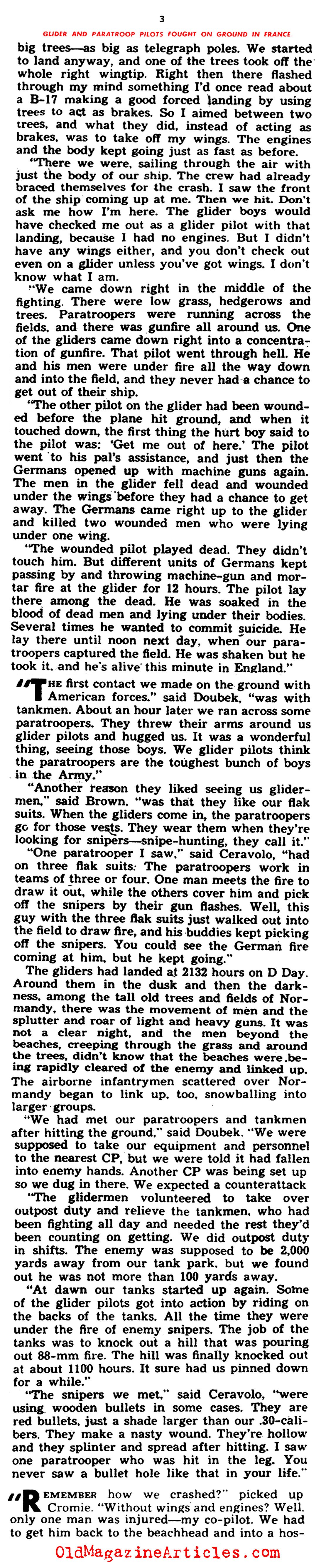 Four Glider Pilots on D-Day (Yank Magazine, 1944)